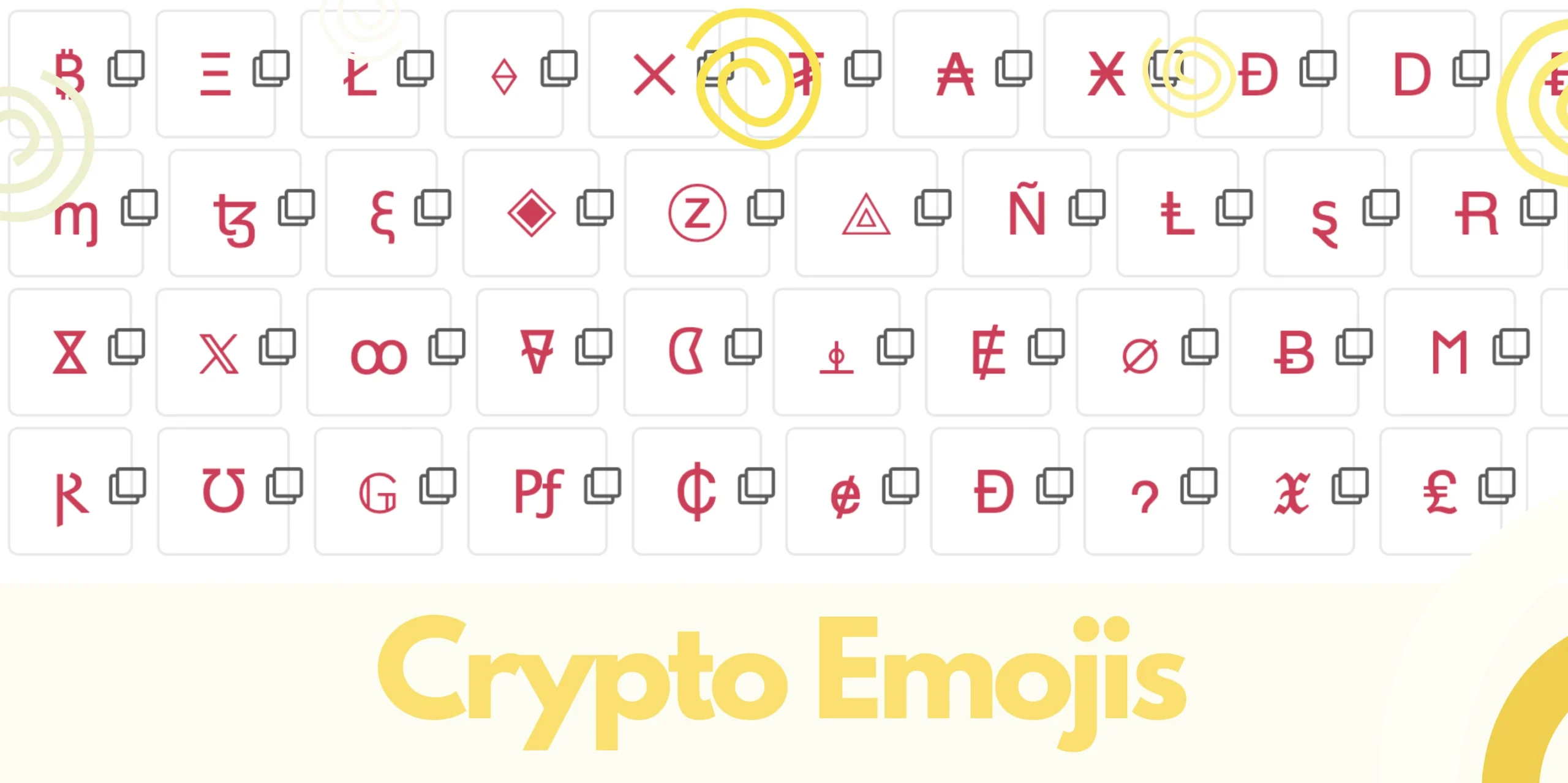 Crypto symbols