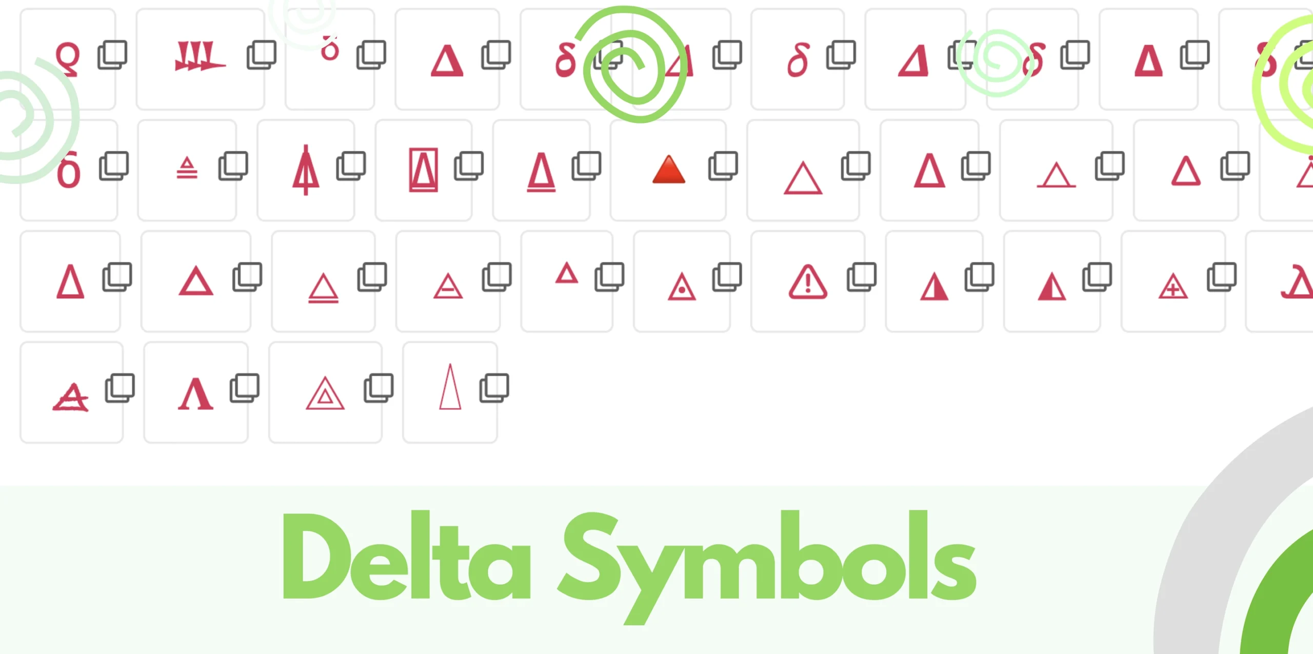 Delta Symbols