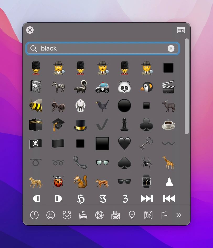 black emoji