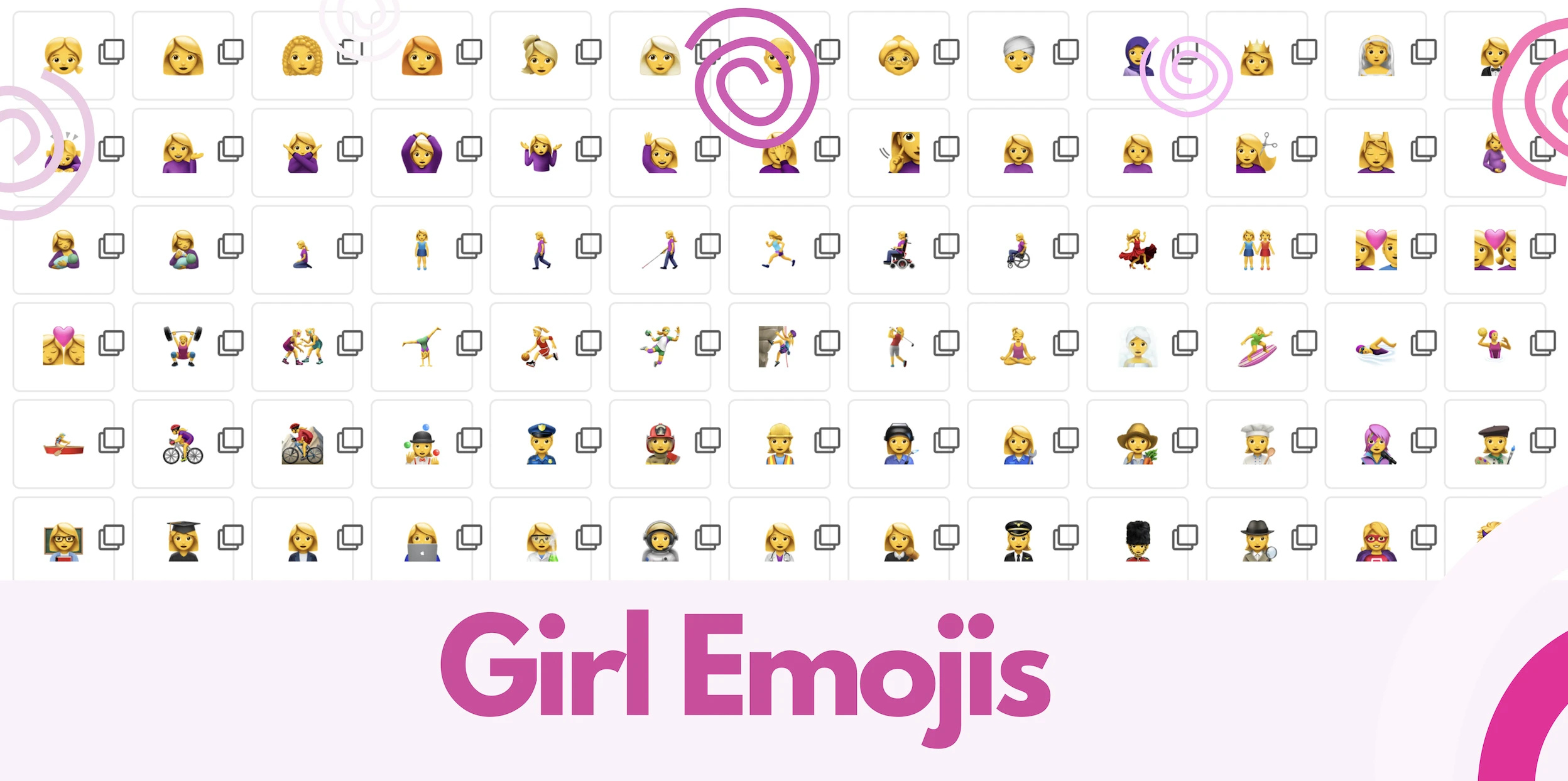 girl emojis