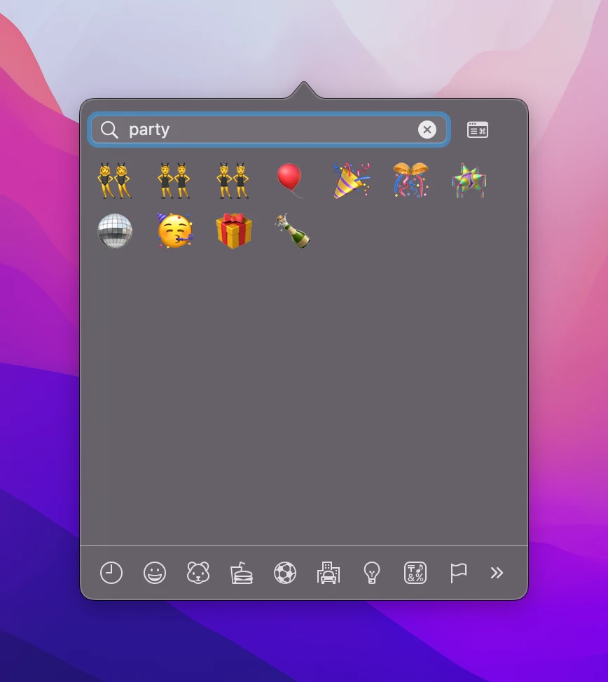 party emojis