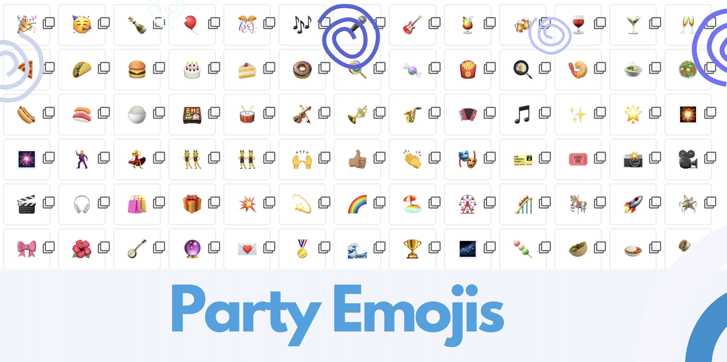 party emojis