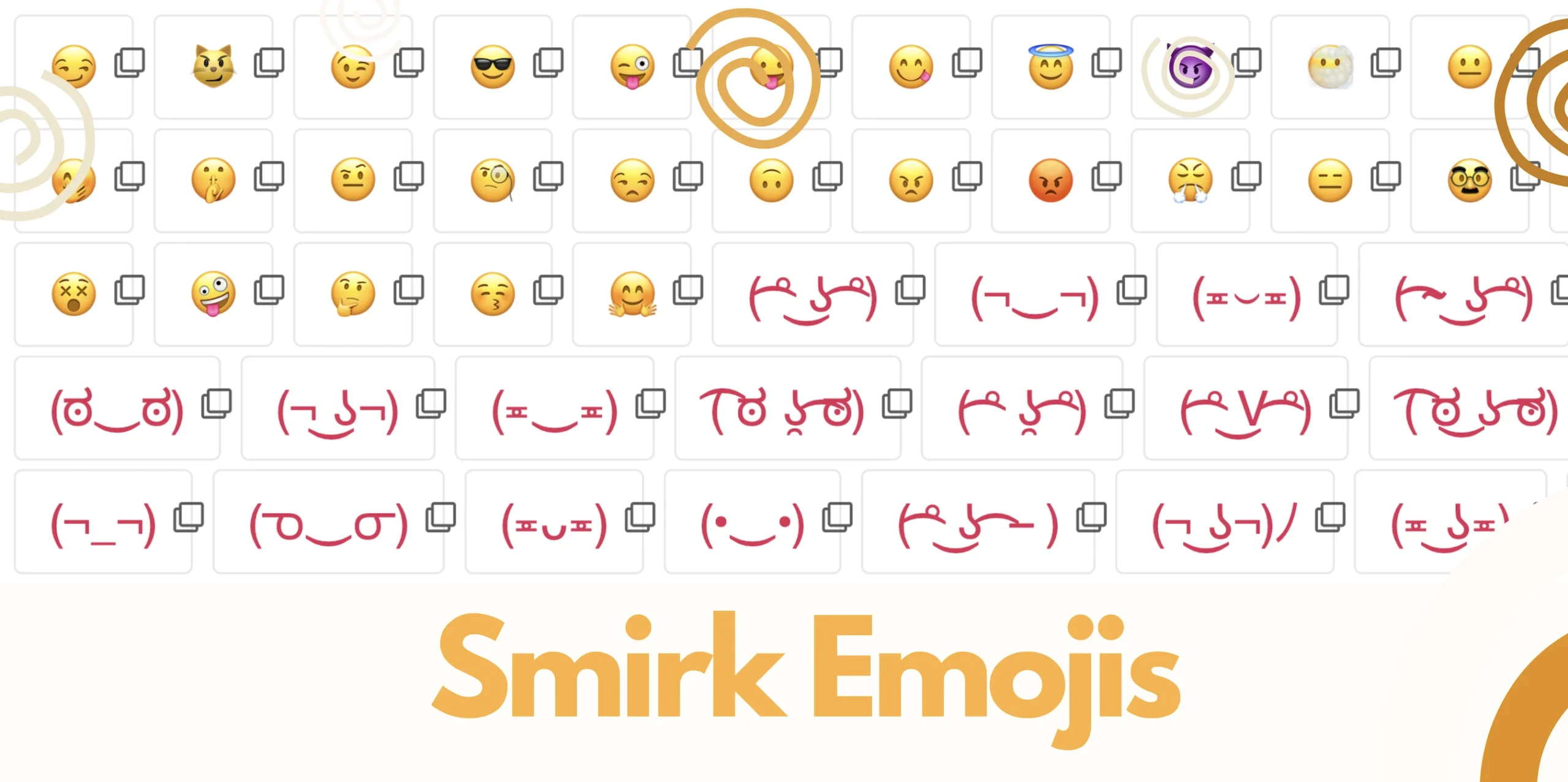 smirk emojis