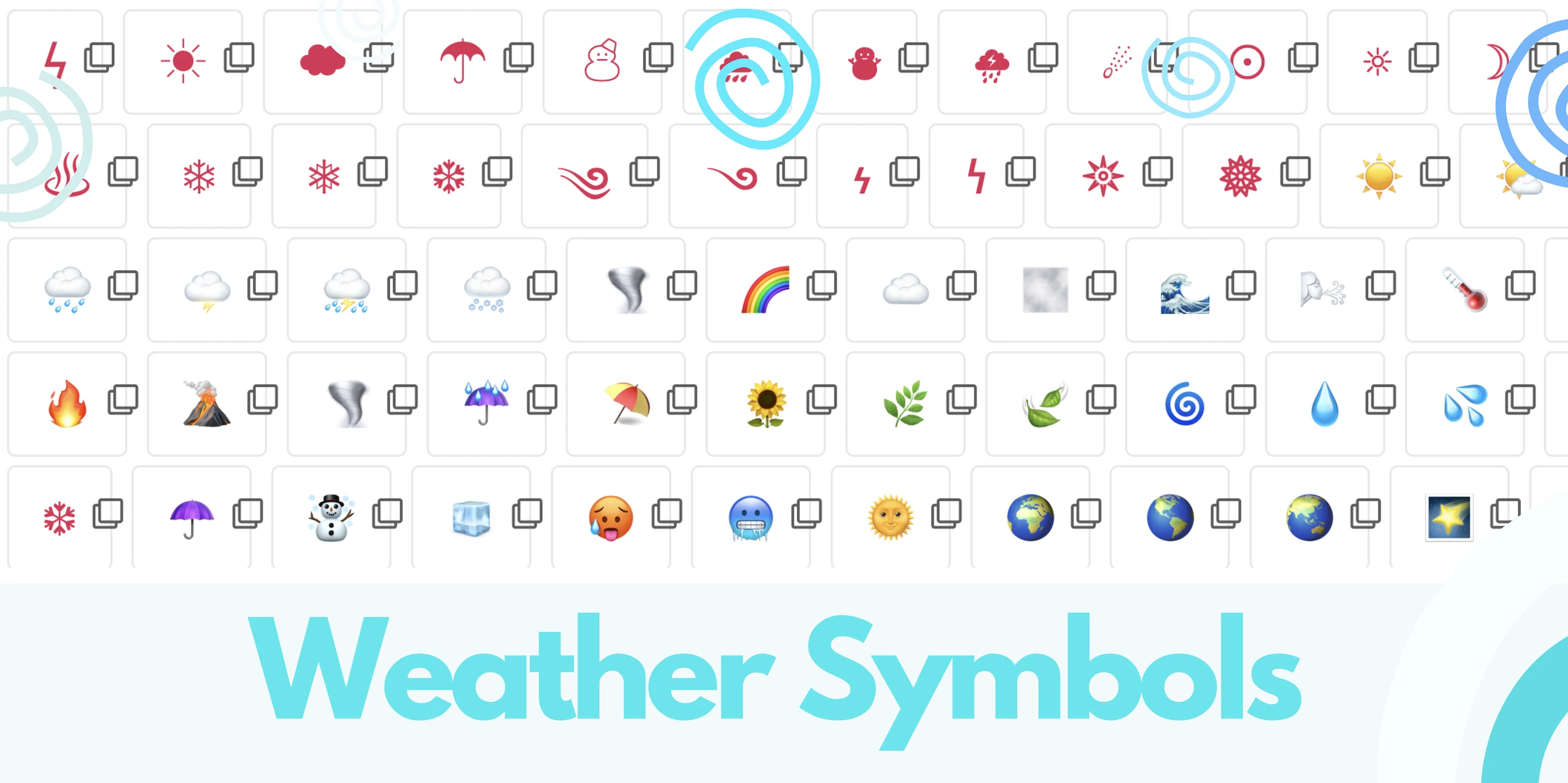 weather symbols