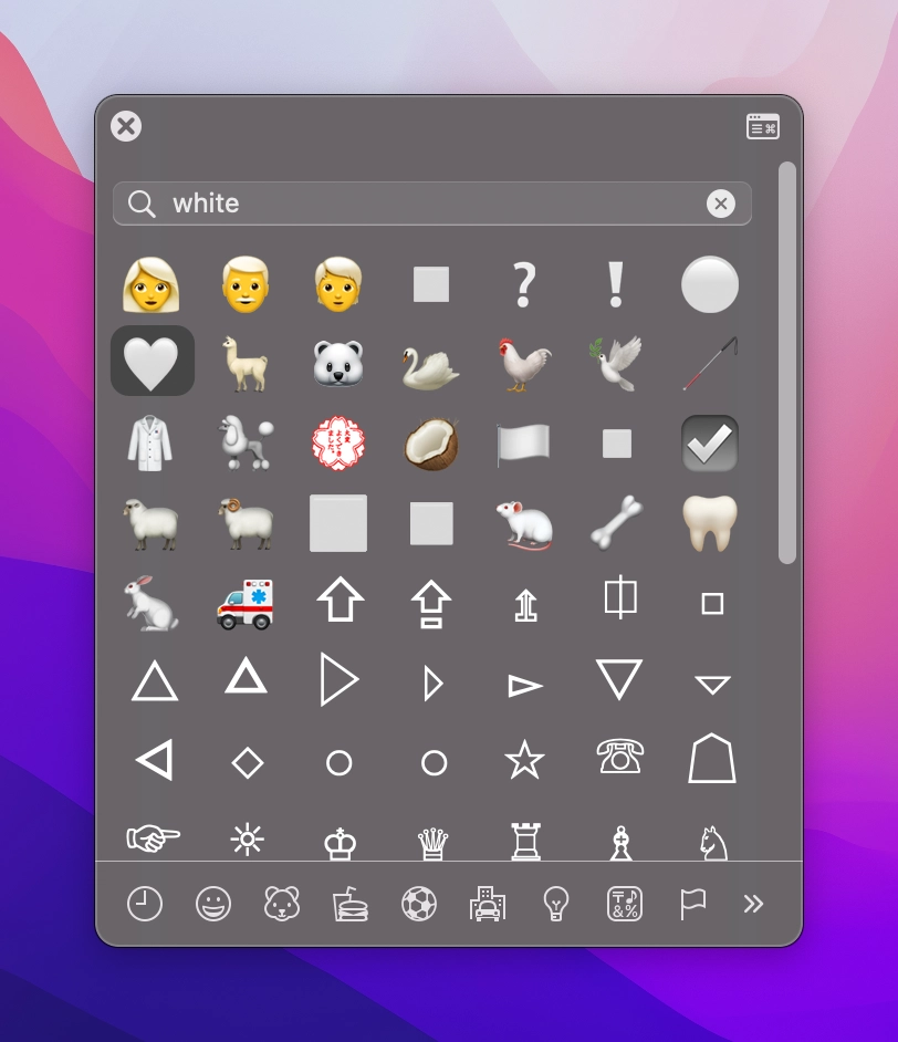 white emojis 