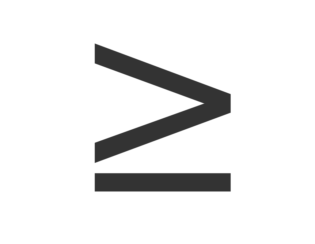 (β₯) Greater Than or Equal To Symbol Copy & Paste | β₯ β§ β©Ύ β³