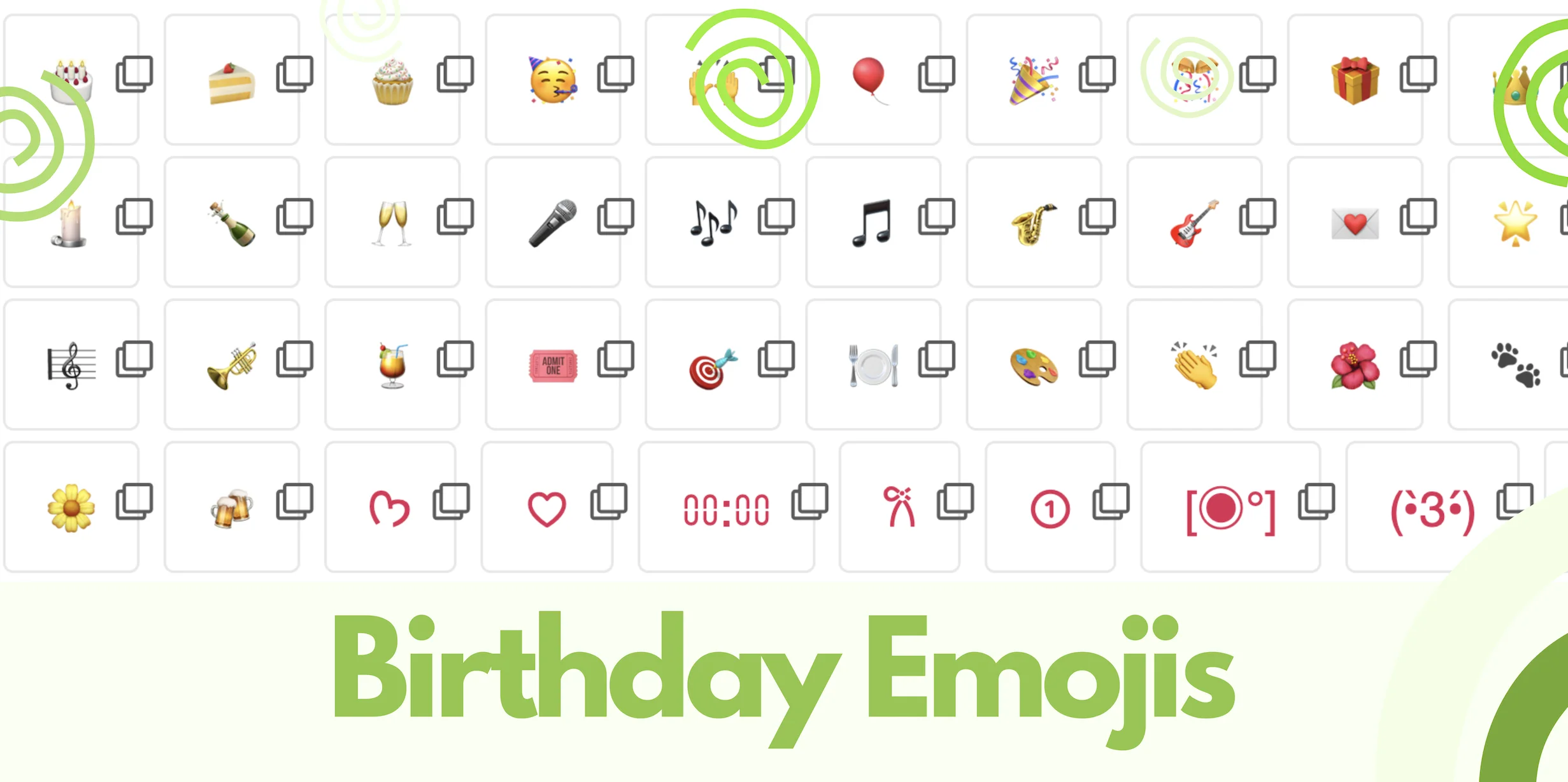 happy birthday emoji