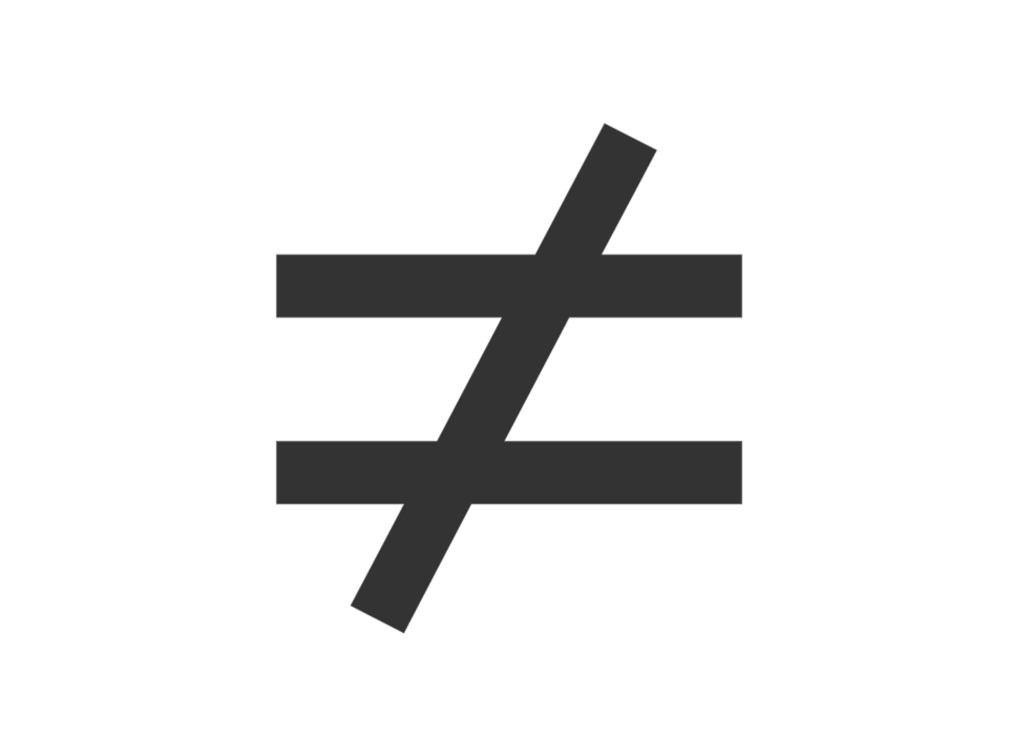 (≠) Not Equal Symbol Copy And Paste | ₌ ≒ ≌ ≇ ≆ ≄ ⋘