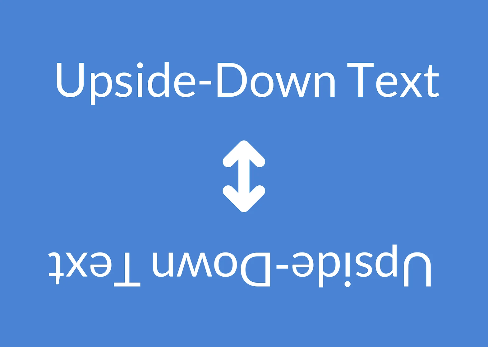 upside down text